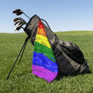 Toalla De Golf Bandera de orgullo de SlipperyJoe's brillo líquido