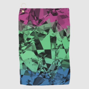Toalla De Golf Bandera de orgullo polissexual groovy ecléctica re