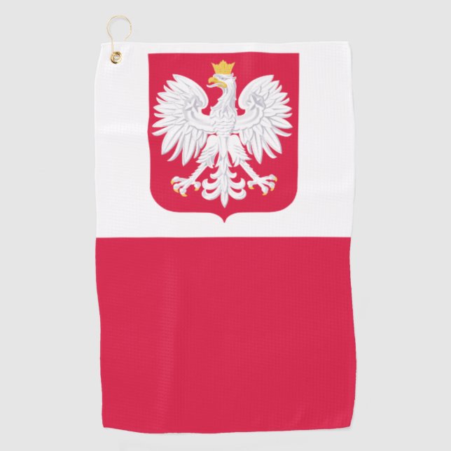 Toalla De Golf Bandera de Polonia (Anverso)