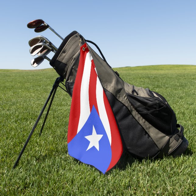 Toalla De Golf Bandera de Puerto Rico (Verde)