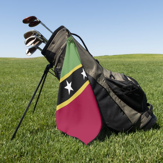 Toalla De Golf Bandera de Saint Kitts y Nevis (Verde)