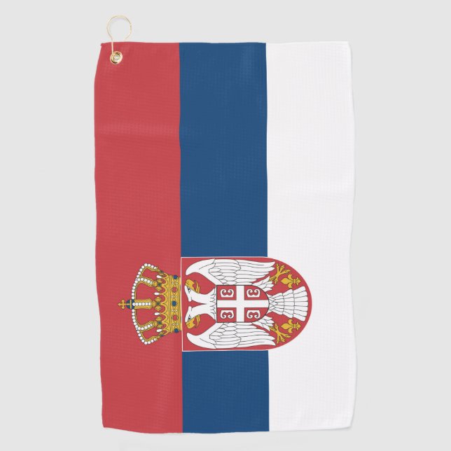 Toalla De Golf Bandera de Serbia (Anverso)