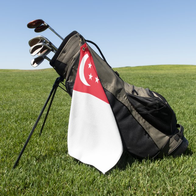 Toalla De Golf Bandera de Singapur (Verde)