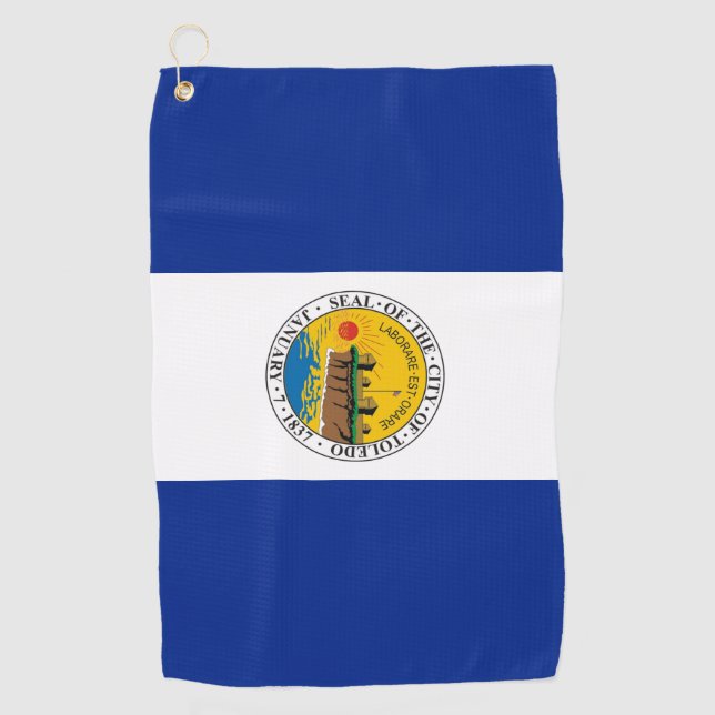 Toalla De Golf Bandera de Toledo (Ohio) (Anverso)