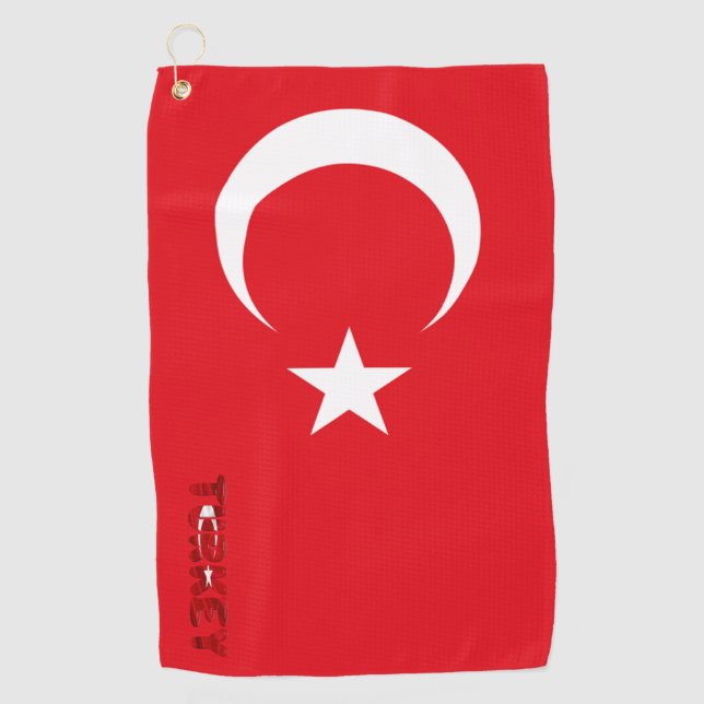 Toalla De Golf Bandera de Turquía (Anverso)