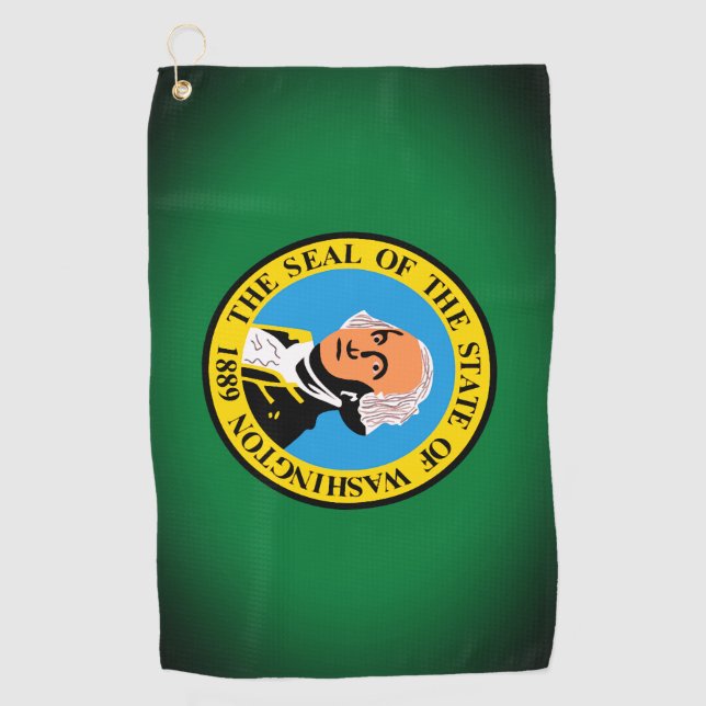 Toalla de Golf Bandera de Washington (Anverso)