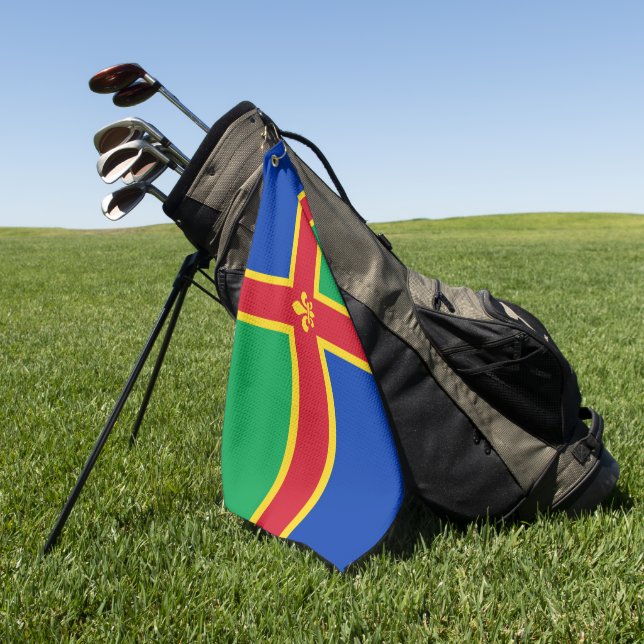 Toalla De Golf Bandera del condado de Lincoln (Verde)