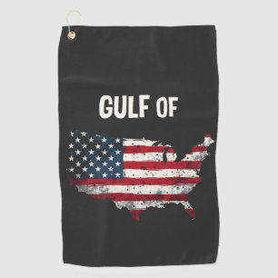 Toalla De Golf Bandera del mapa del Golfo de América divertida de