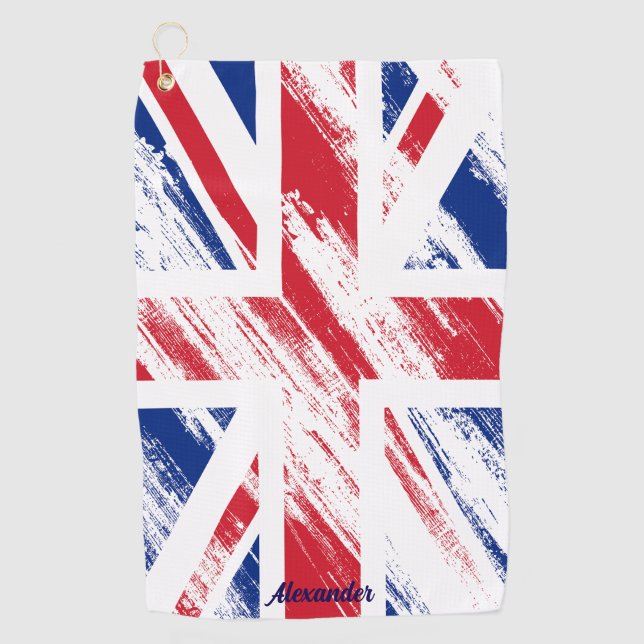 Toalla De Golf Bandera del Reino Unido de Gran Bretaña e Irlanda  (Anverso)