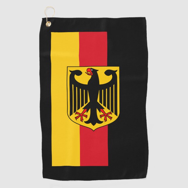 Toalla De Golf Bandera/ escudo de armas de Alemania (Anverso)