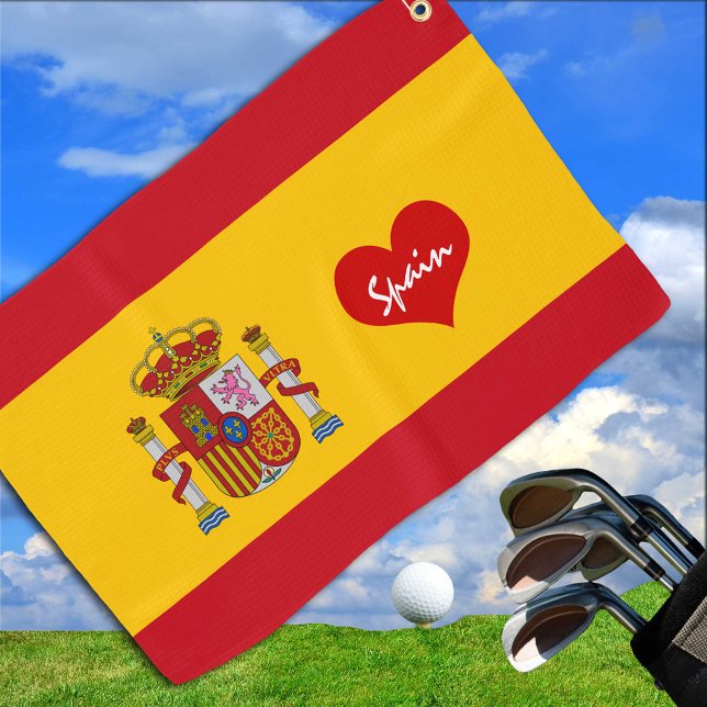 Toalla De Golf Bandera española con corazón rojo - moda/deportes  (Subido por el creador)