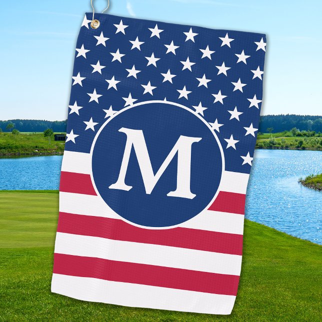 Toalla De Golf Bandera estadounidense monográfica personalizada p (Subido por el creador)