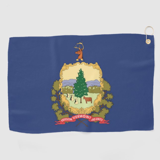 Toalla De Golf Bandera estatal de Vermont, Estados Unidos (Horizontal)