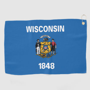 Toalla De Golf Bandera estatal de Wisconsin, Estados Unidos
