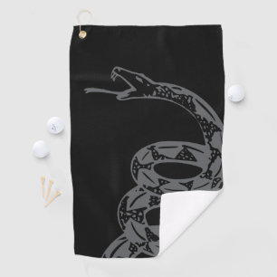 Toalla De Golf Bandera Gadsden No Pises en Mí Gris