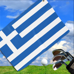 Toalla De Golf Bandera griega y viajes a Grecia, hinchas de vacac