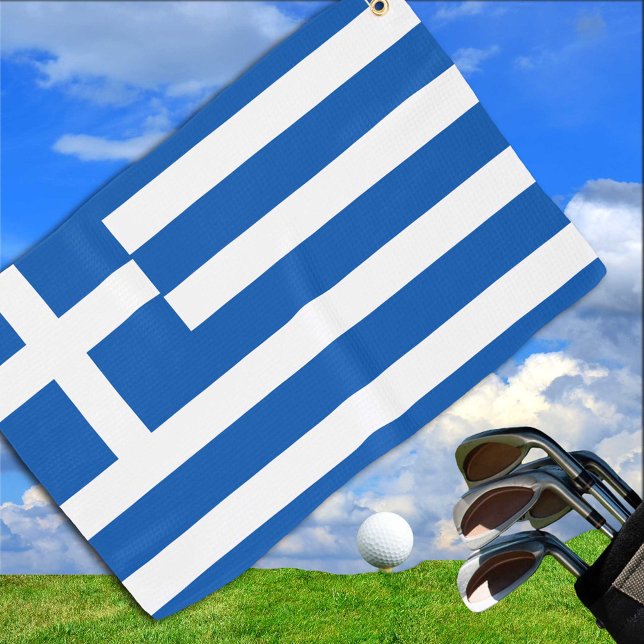 Toalla De Golf Bandera griega y viajes a Grecia, hinchas de vacac (Subido por el creador)