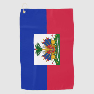 Toalla De Golf Bandera haitiana y golf Haití/deportes Puerto Pr