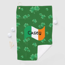 Bandera irlandesa con tréboles personalizada