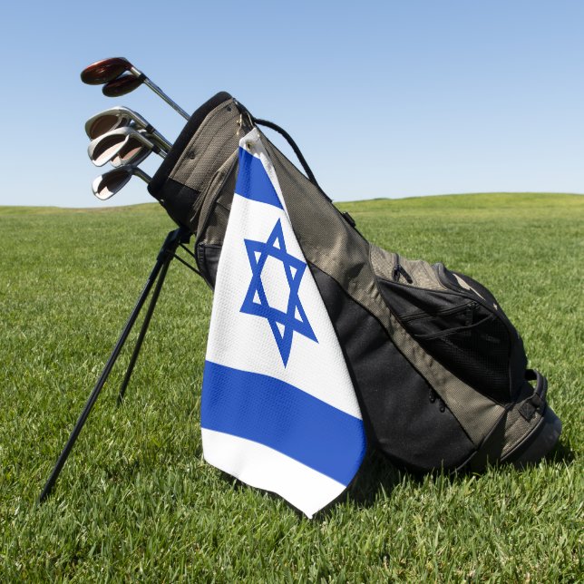 Toalla De Golf Bandera israelí moderna patriótica (Verde)