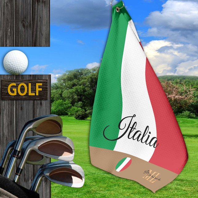 Toalla De Golf Bandera italiana e Italia, golf monogramado / depo (Subido por el creador)