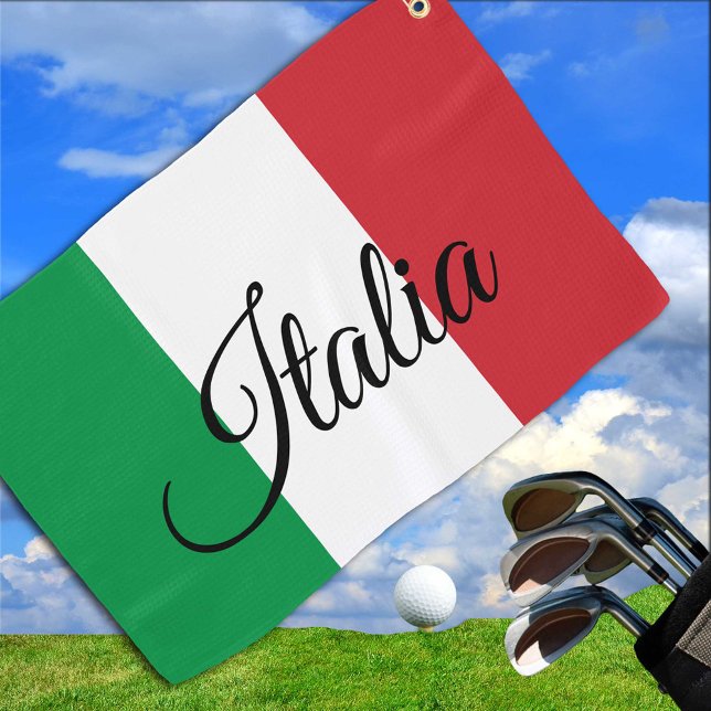 Toalla De Golf Bandera italiana e Italia vacaciones de golf / dep (Subido por el creador)