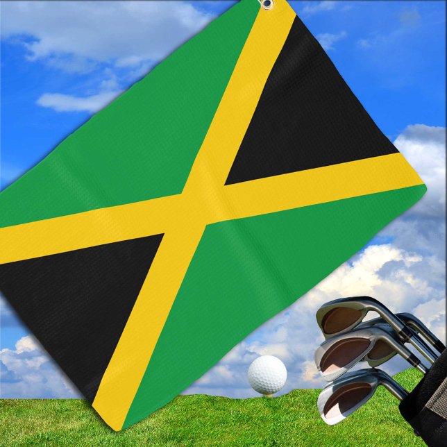 Toalla De Golf Bandera jamaiquina y deportes de golf en Jamaica (Subido por el creador)