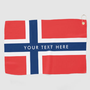 Toalla De Golf Bandera noruega del regalo golfing de encargo de