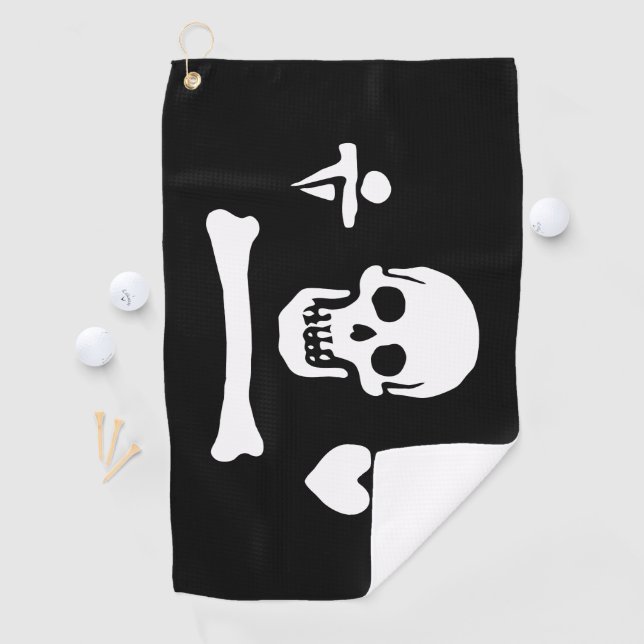 Toalla De Golf Bandera pirata Stede Bonnet Jolly Roger (In situ)