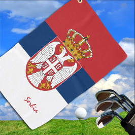 Toalla De Golf Bandera serbia y viajes de Serbia, vacaciones y de