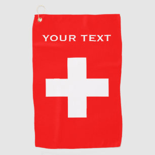Toalla De Golf Bandera Suiza Personalizada Schweiz Europa Suiza