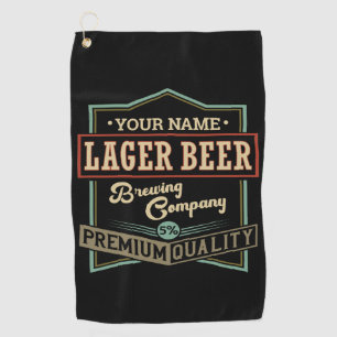 Toalla De Golf Bar de etiquetas personalizadas Lager Beer Brewing