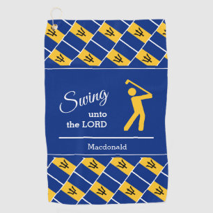 Toalla de golf BARBADOS cristiana personalizada Al