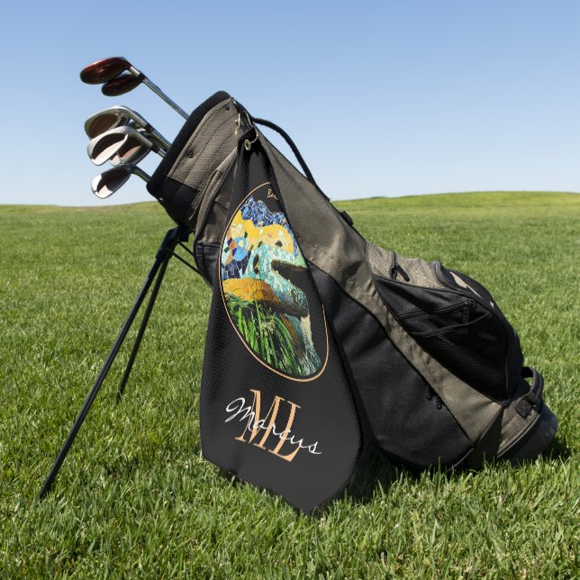 Toalla De Golf Barcelona Lizard & Park Guell, Cataluña / Gaudí (Verde)