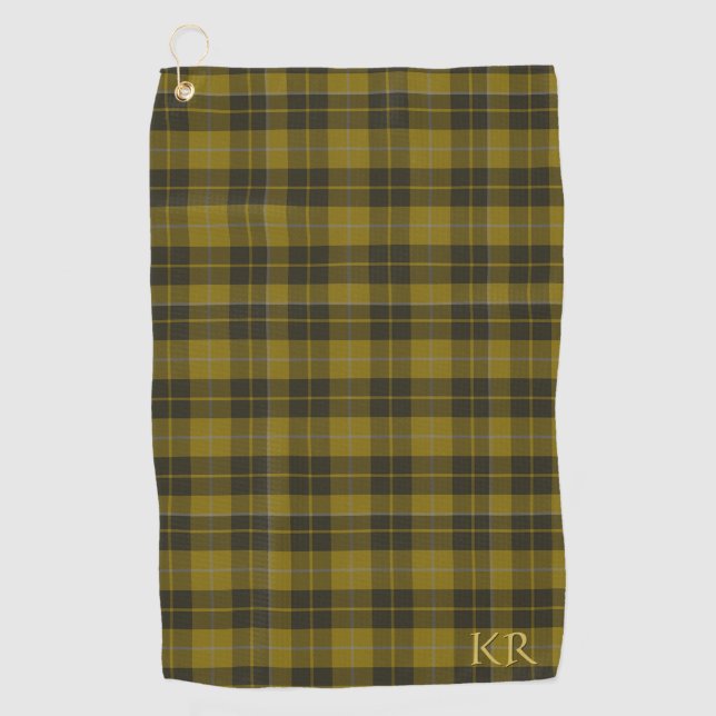 Toalla De Golf Barclay Tartán con sus iniciales, Scottish Plaid (Anverso)
