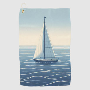 Toalla De Golf Barco de vela en alta mar