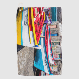 Toalla De Golf Barcos de pesca de colores, Cabo Verde