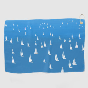 Toalla De Golf Barcos de vela en el mar azul profundo - Regatta