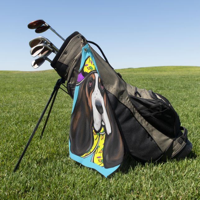 Toalla De Golf Basset Hound  (Verde)