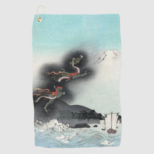Toalla De Golf Batalla naval Furia del Dragón por el Monte Fuji,