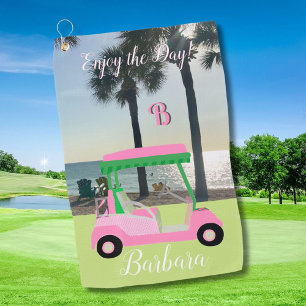 Toalla de golf Beach and Golf Monogram Name