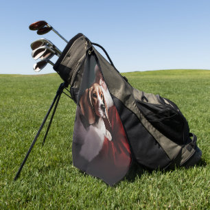 Toalla De Golf Beagle con Navidades festivos de Santa Claus