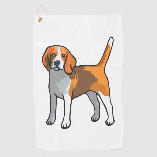 Toalla De Golf Beagle Dog T Shirt (Anverso)