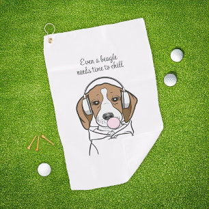Toalla De Golf Beagle escalofriante con perro gracioso de Bubbleg
