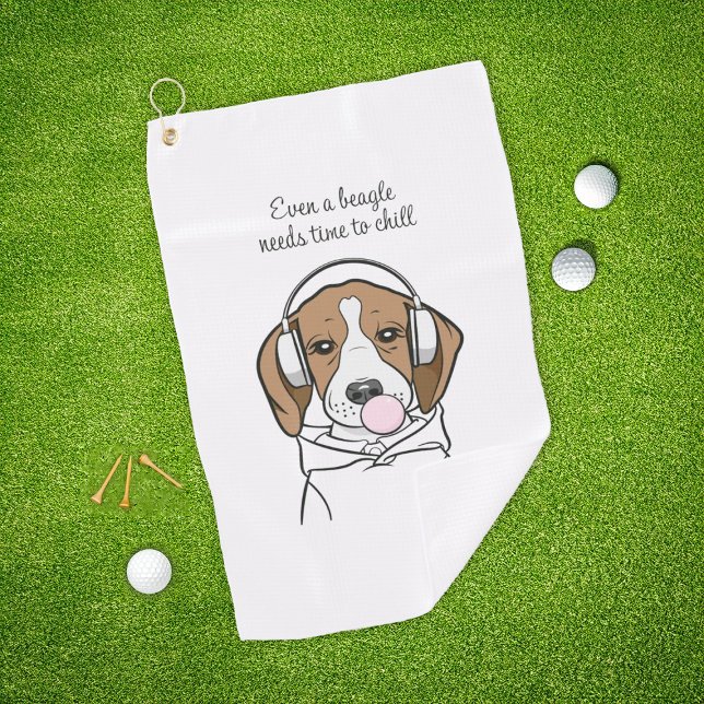 Toalla De Golf Beagle escalofriante con perro gracioso de Bubbleg (Subido por el creador)