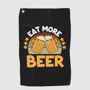 Toalla De Golf Bebedor de cerveza come más cerveza divertido bebi
