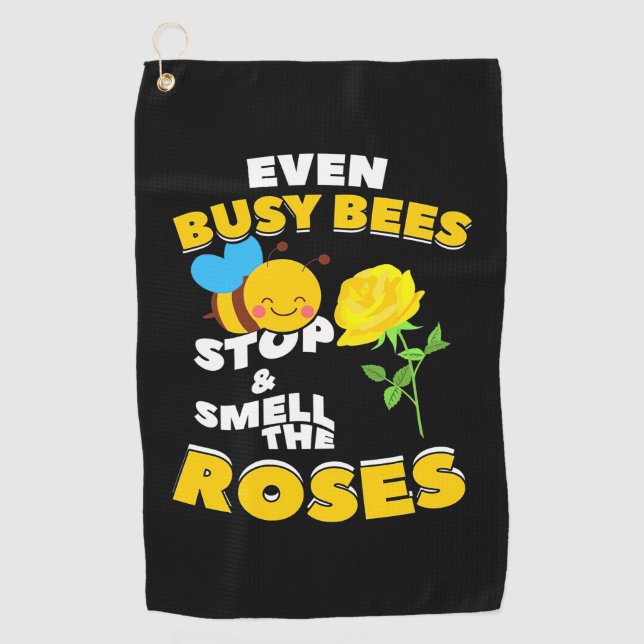 Toalla De Golf Beekeeper Gift | Incluso las abejas ocupadas (Anverso)