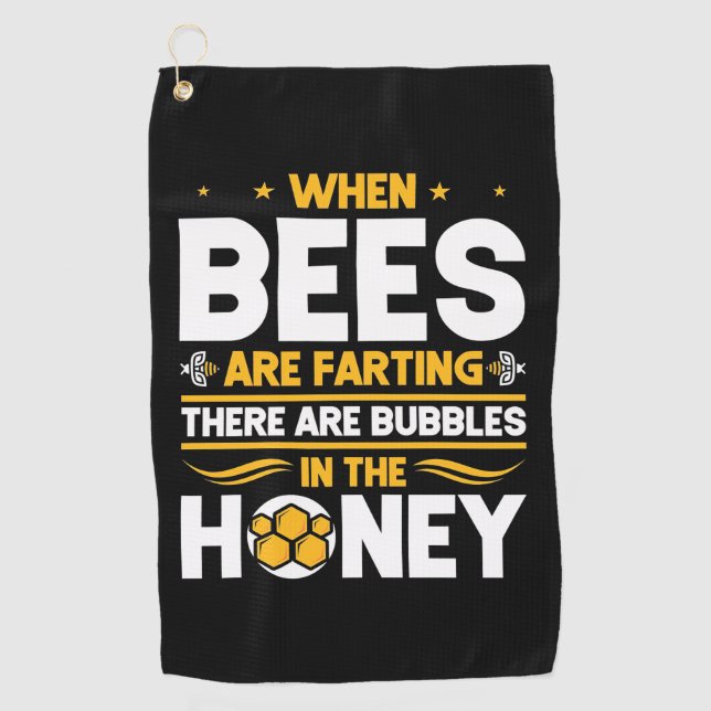 Toalla De Golf Beekeeper Gift | When Bees Are Farting (Anverso)