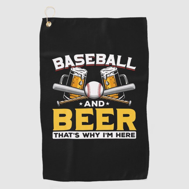 Toalla De Golf Beer Drinker Baseball Beer Humor Birthday (Anverso)