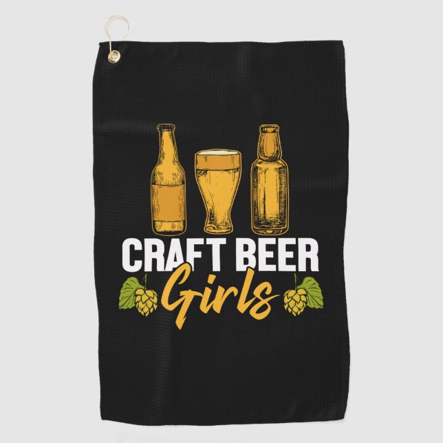 Toalla De Golf Beer Drinker Craft Beer Chicas Cumpleaños (Anverso)